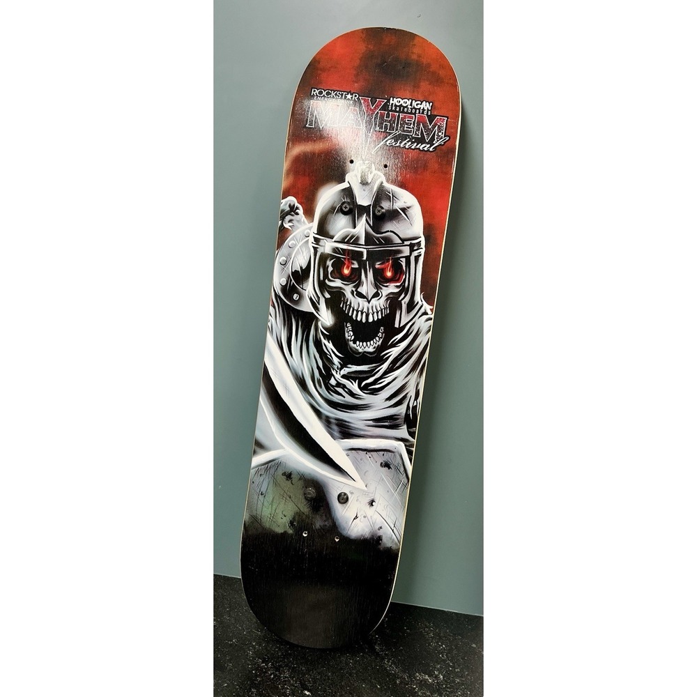 Rockstar Energy Mayhem Festival Skull Skateboard Deck Hooligan – Display Board - Picture 6 of 6
